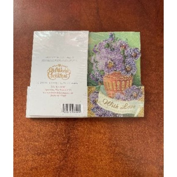 Retired 'With Love' Old World Christmas Mini Cards - Picture 1 of 3